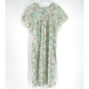Vtg JcPenny Nightgown Womens S Dress Floral Peasant Prairie Feminine Grannycore